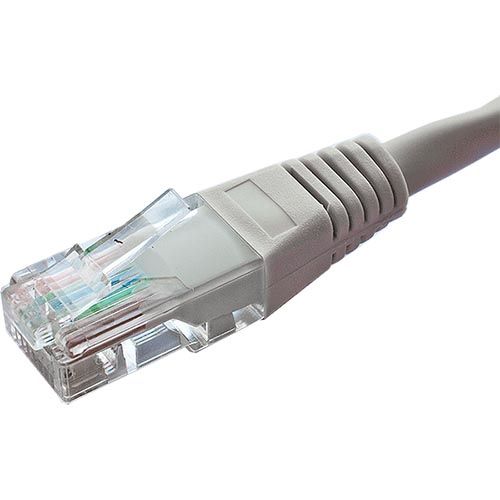 Cablenet 1.5m Cat5e RJ45 Grey U/UTP PVC 24AWG Flush Moulded Booted Patch Lead LAN / Ethernet Cable Cablenet