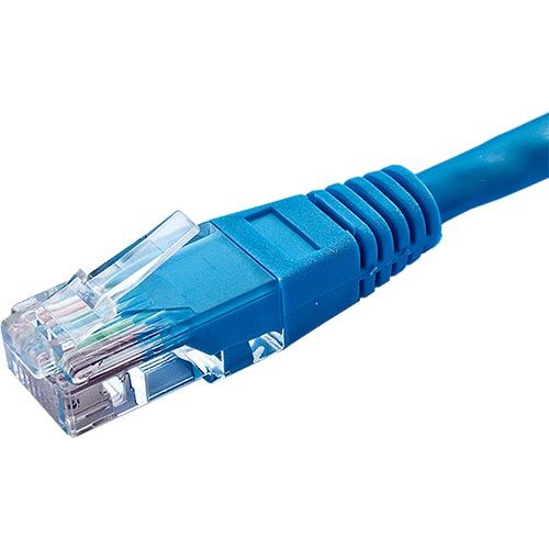 Cablenet 2m Cat5e RJ45 Blue U/UTP PVC 24AWG Flush Moulded Booted Patch Lead LAN / Ethernet Cable Cablenet