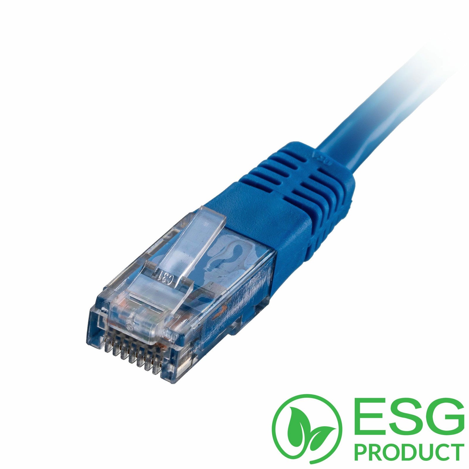 Cablenet 3m Cat5e RJ45 Blue U/UTP PVC 24AWG Flush Moulded Boot P/Lead (PK 100) LAN / Ethernet Cable Cablenet