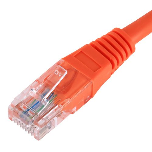 Cablenet 30m Cat5e RJ45 Orange U/UTP PVC 24AWG Flush Moulded Booted Patch Lead LAN / Ethernet Cable Cablenet