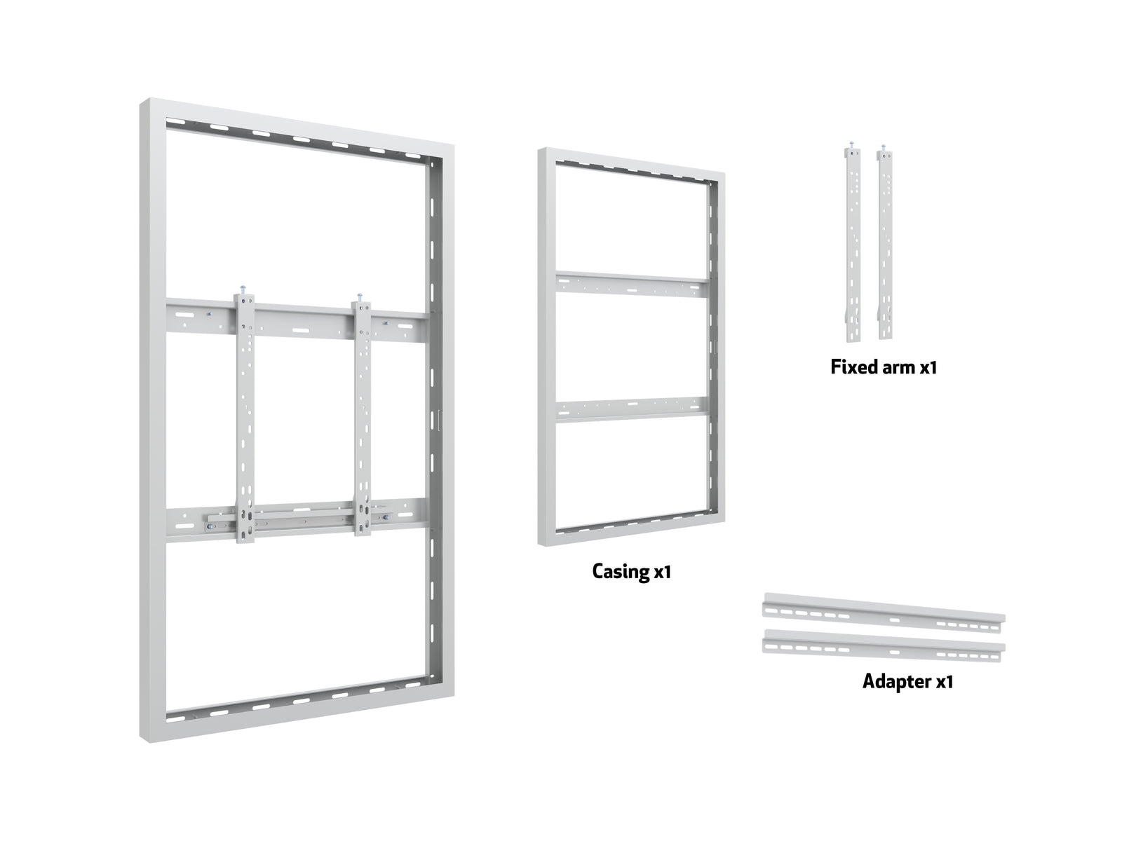 Multibrackets M Pro Series Enclosure 55" Wall Slim Medium White Signage Display Enclosures Multibrackets
