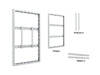 Multibrackets M Pro Series Enclosure 55" Wall Slim Medium White Signage Display Enclosures Multibrackets