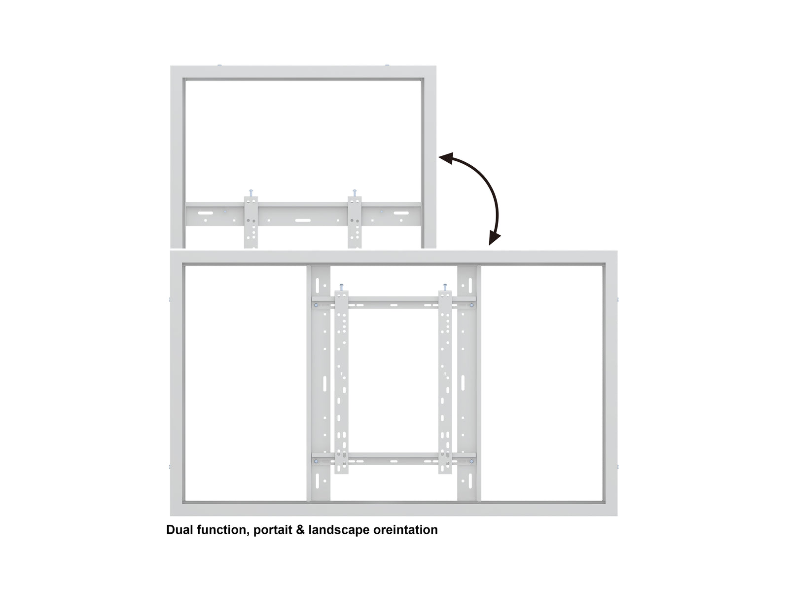 Multibrackets M Pro Series Enclosure 55" Wall Slim Medium White Signage Display Enclosures Multibrackets