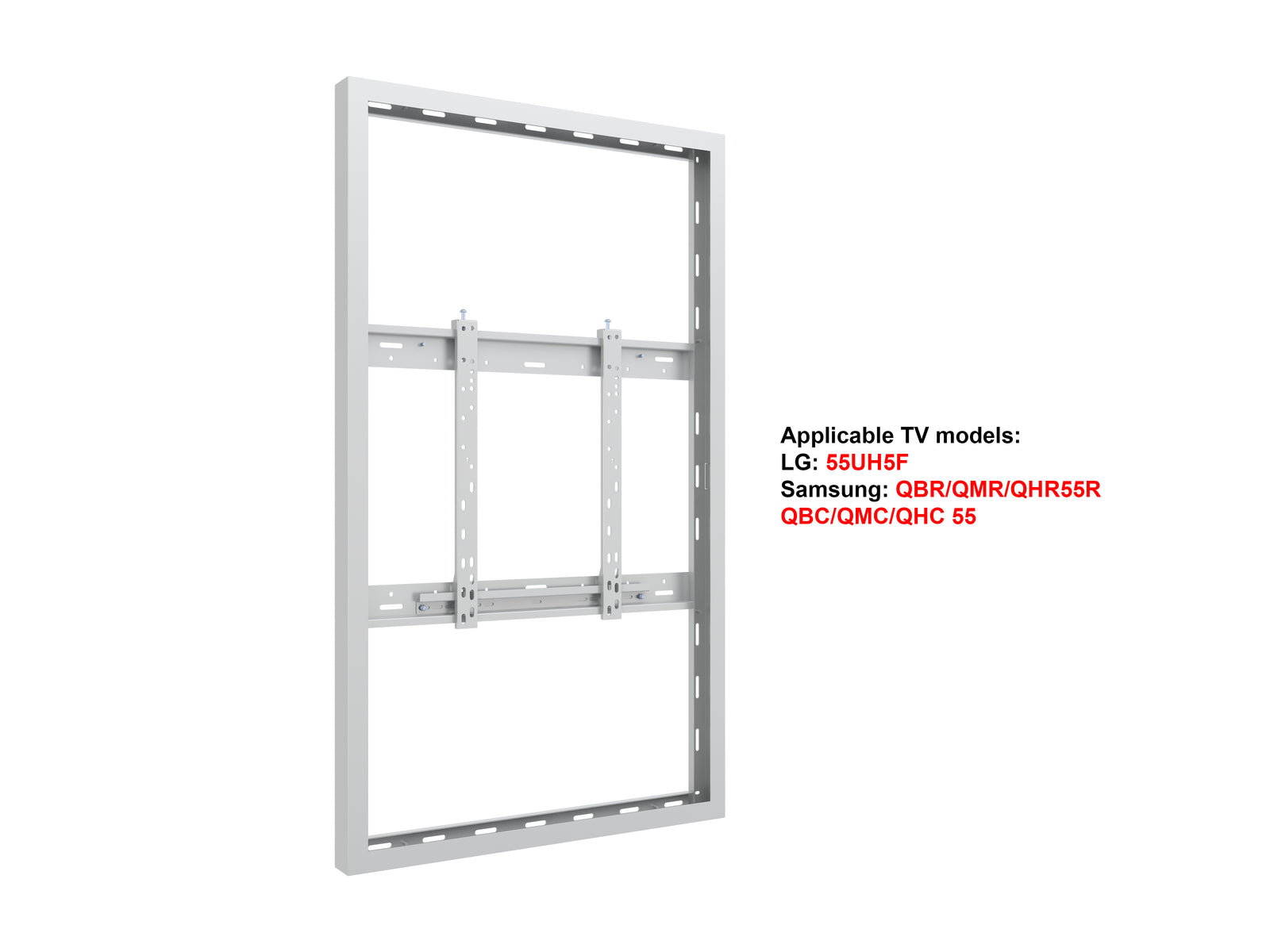 Multibrackets M Pro Series Enclosure 55" Wall Slim Medium White Signage Display Enclosures Multibrackets