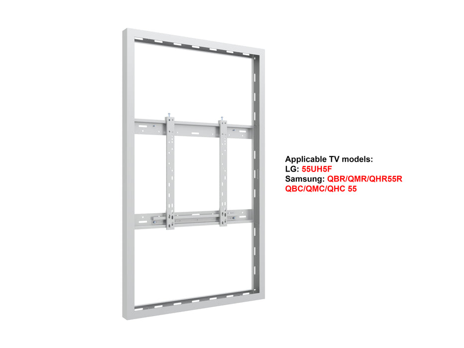 Multibrackets M Pro Series Enclosure 55" Wall Slim Medium White Signage Display Enclosures Multibrackets