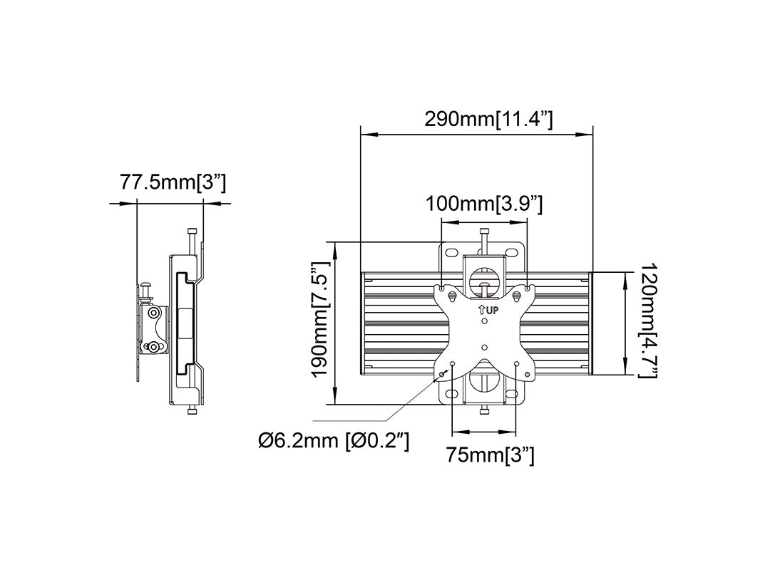 Multibrackets MBW1U Tilt M Wallmount Pro - (75/100) Wall Mount Bracket Multibrackets