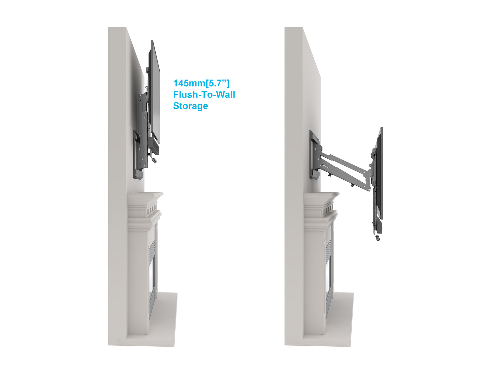 Multibrackets M Pull Down Full Motion Flexarm TV Wall Mount - 42" to 65" Screen Wall Mount Bracket Multibrackets