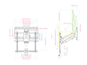 Multibrackets M Pull Down Full Motion Flexarm TV Wall Mount - 42" to 65" Screen Wall Mount Bracket Multibrackets