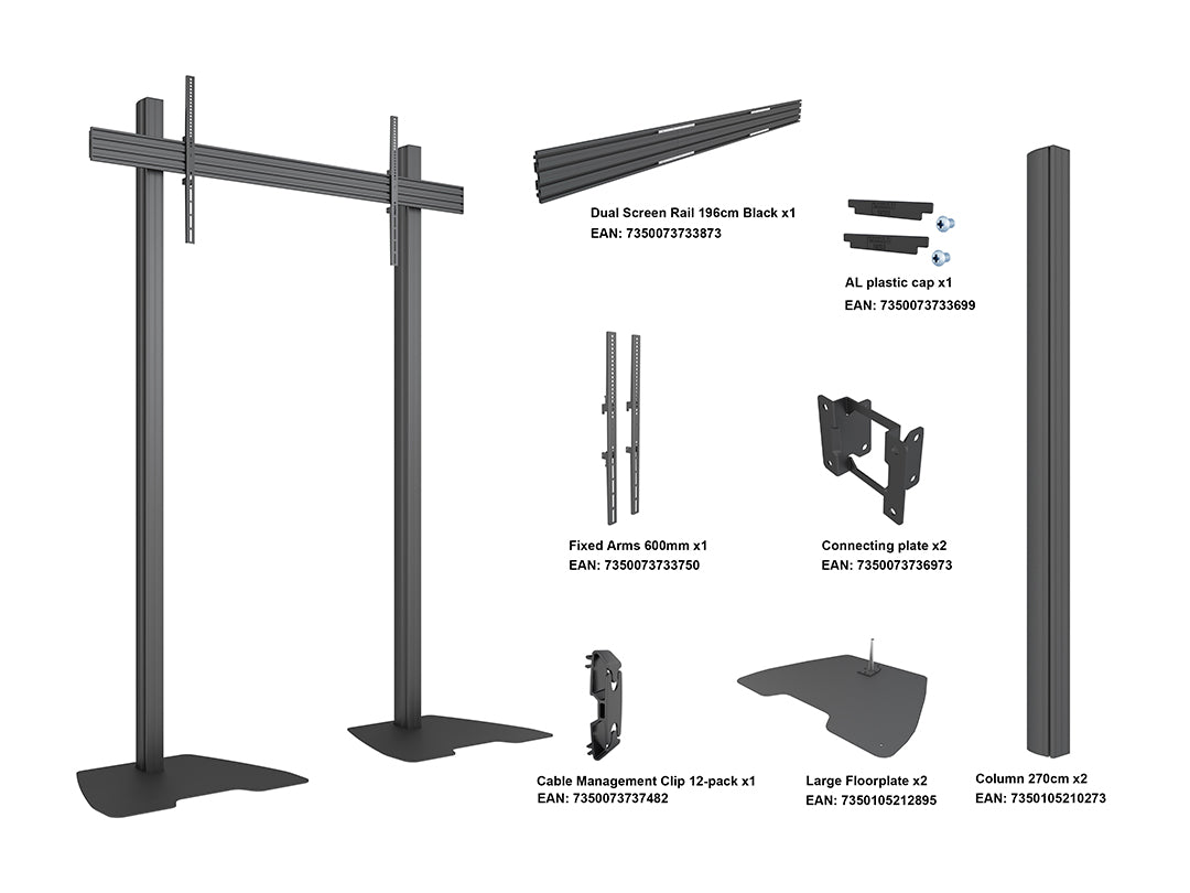 Multibrackets MBFSC1U M Floorstand Column Pro - (43"-110") Floor Stand Multibrackets
