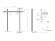 Multibrackets MBFSC1U M Floorstand Column Pro - (43"-110") Floor Stand Multibrackets