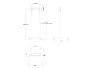 Multibrackets MB6751 M Electric Height-Adjustable Floorstand Display Trolley - Up to 37"-90" Screen Motorised Trolley Multibrackets