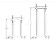 Multibrackets MB6751 M Electric Height-Adjustable Floorstand Display Trolley - Up to 37"-90" Screen Motorised Trolley Multibrackets