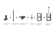 Multibrackets M Pro Series Enclosure 43" Ceilingmount Small B2B Black Signage Display Enclosures Multibrackets