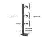 Multibrackets MBFSC3U M Floorstand Column Pro - (40"-65") Floor Stand Multibrackets