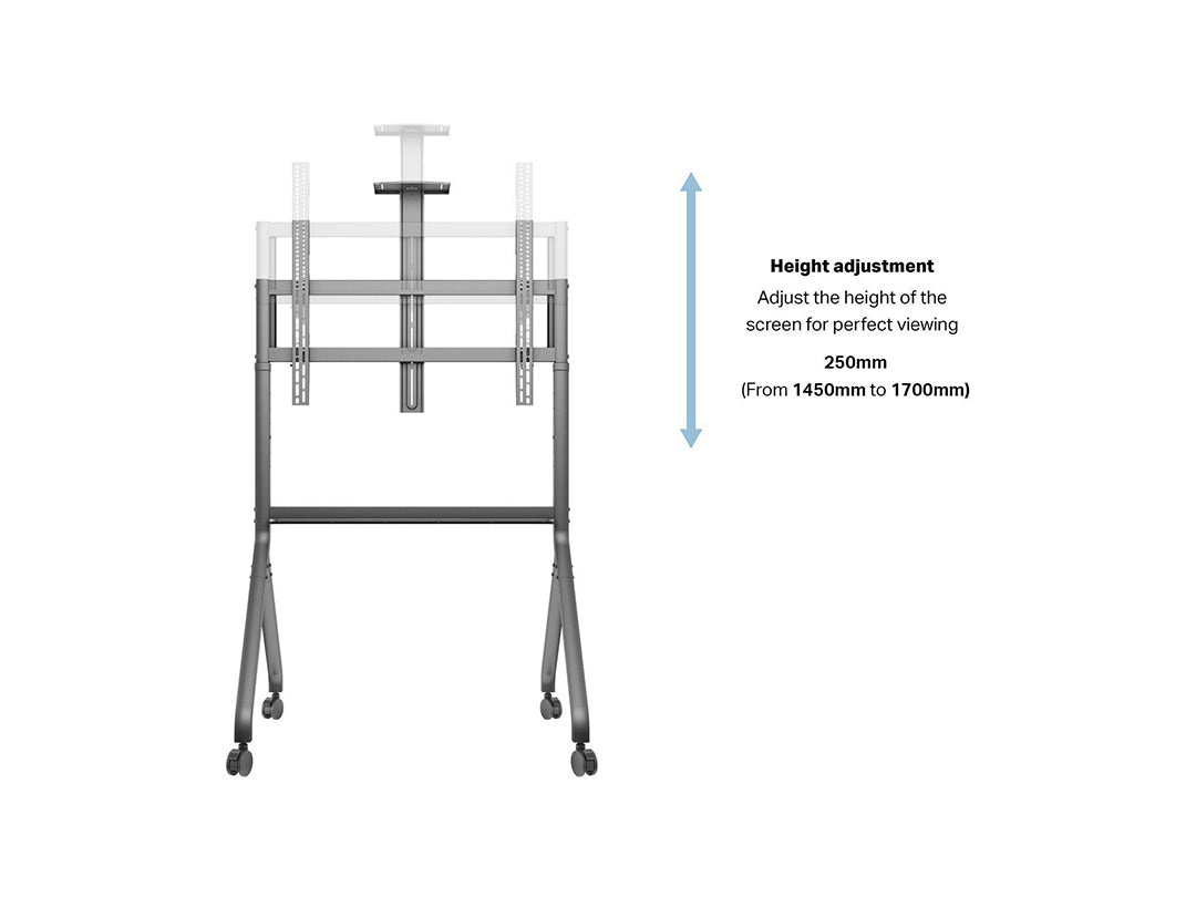 Multibrackets 55" - 86" Screens M Collaboration Display Trolley | 7350105216763 Open Box Mobile Trolley Multibrackets