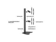Multibrackets MBFSC2U M Floorstand Column Pro - (40"-75") Floor Stand Multibrackets