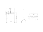 MultiBrackets M Collaboration Floorstand For 65”-100” Screen | 7350105216770 Floor Stand Multibrackets