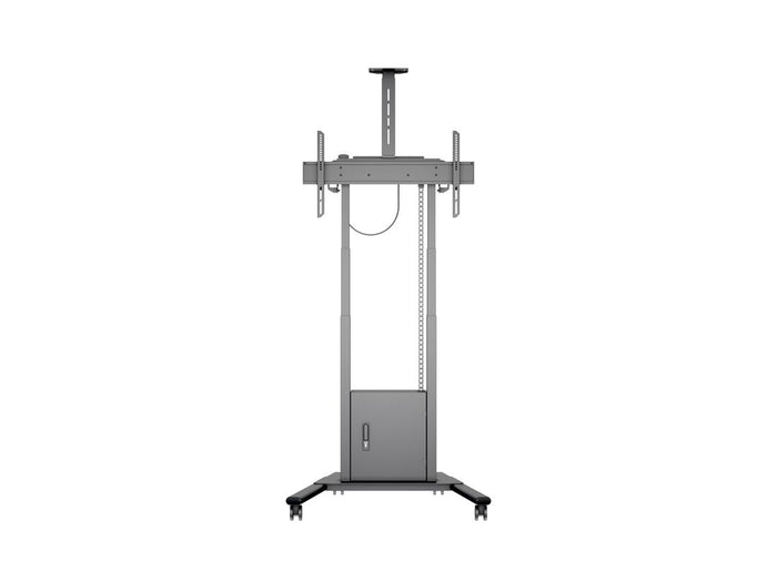 Multibrackets MB6775 Electric Height-Adjustable Display Trolley with Cam Shelf and Cabinet - Up to 42"-100" Screen Motorised Trolley Multibrackets