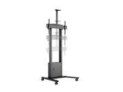 Multibrackets MB6775 Electric Height-Adjustable Display Trolley with Cam Shelf and Cabinet - Up to 42"-100" Screen Motorised Trolley Multibrackets
