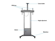 Multibrackets MB6775 Electric Height-Adjustable Display Trolley with Cam Shelf and Cabinet - Up to 42"-100" Screen Motorised Trolley Multibrackets