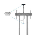 Multibrackets MB6775 Electric Height-Adjustable Display Trolley with Cam Shelf and Cabinet - Up to 42"-100" Screen Motorised Trolley Multibrackets
