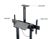 Multibrackets MB6775 Electric Height-Adjustable Display Trolley with Cam Shelf and Cabinet - Up to 42"-100" Screen Motorised Trolley Multibrackets