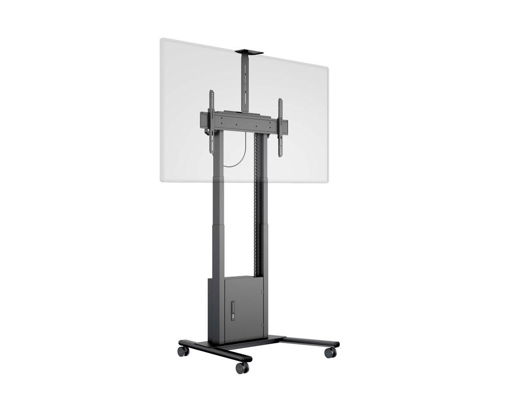 Multibrackets MB6775 Electric Height-Adjustable Display Trolley with Cam Shelf and Cabinet - Up to 42"-100" Screen Motorised Trolley Multibrackets