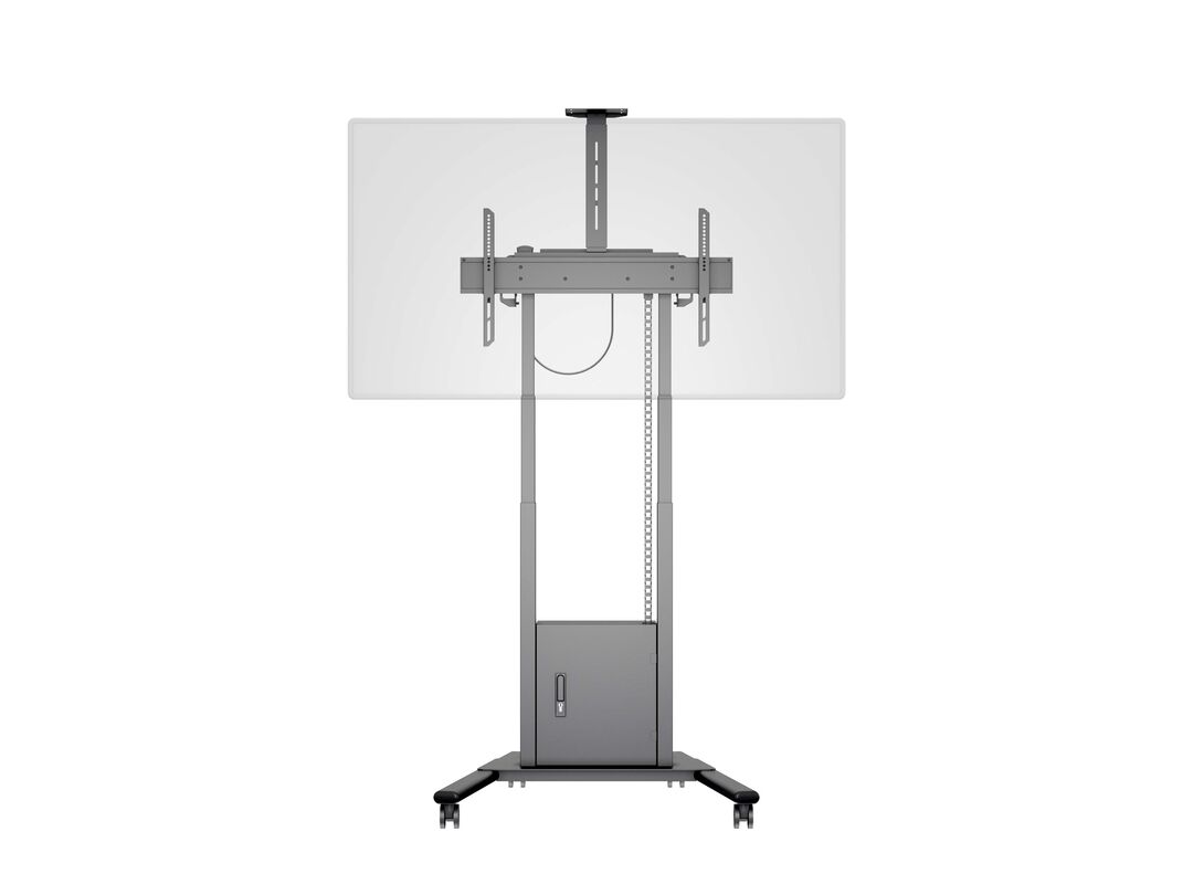 Multibrackets MB6775 Electric Height-Adjustable Display Trolley with Cam Shelf and Cabinet - Up to 42"-100" Screen Motorised Trolley Multibrackets