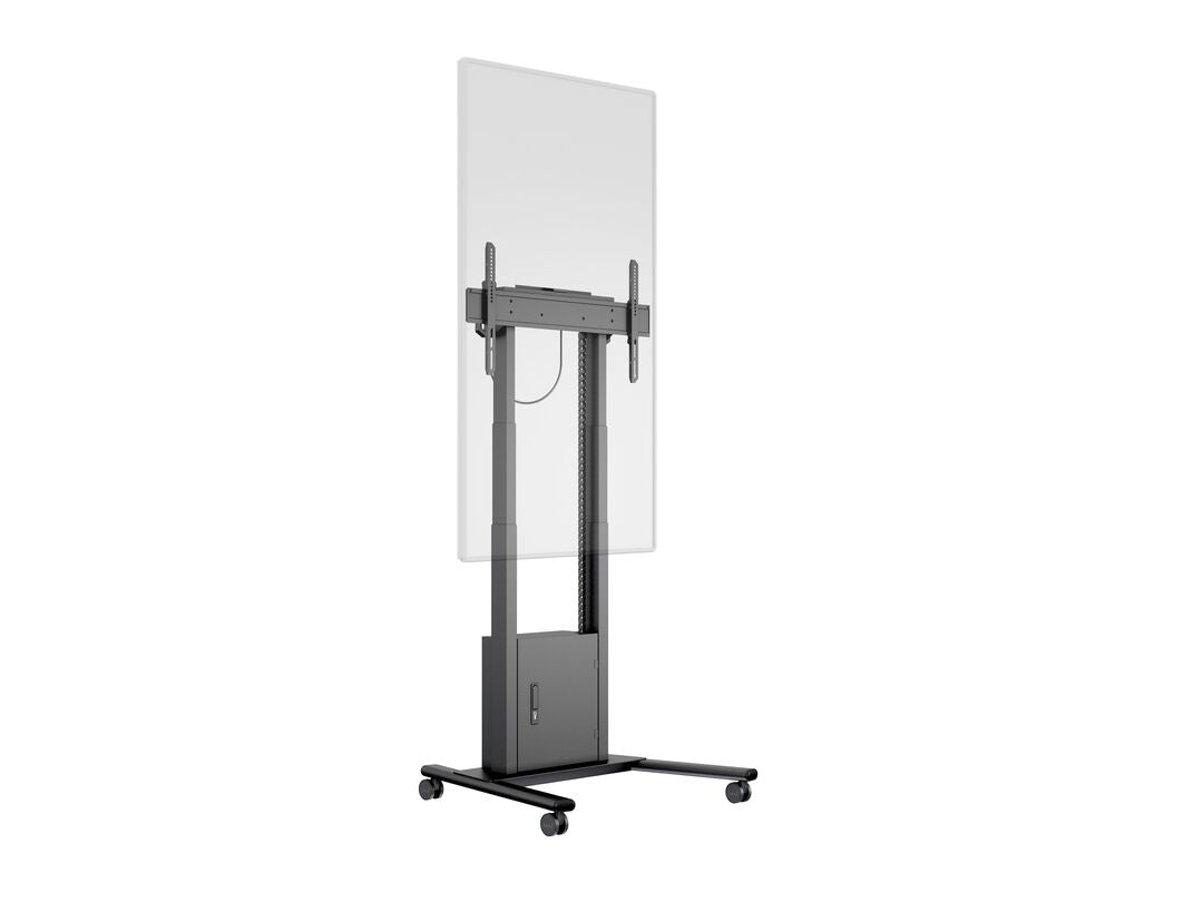 Multibrackets MB6775 Electric Height-Adjustable Display Trolley with Cam Shelf and Cabinet - Up to 42"-100" Screen Motorised Trolley Multibrackets