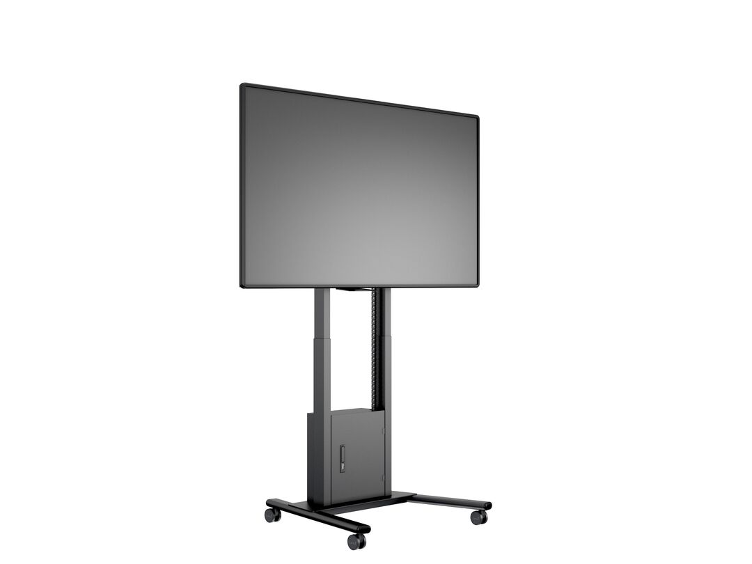 Multibrackets MB6775 Electric Height-Adjustable Display Trolley with Cam Shelf and Cabinet - Up to 42"-100" Screen Motorised Trolley Multibrackets
