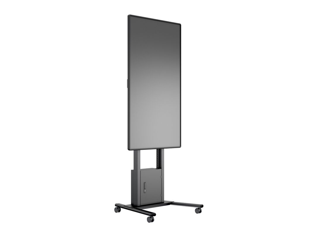 Multibrackets MB6775 Electric Height-Adjustable Display Trolley with Cam Shelf and Cabinet - Up to 42"-100" Screen Motorised Trolley Multibrackets