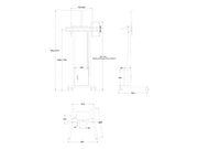 Multibrackets MB6775 Electric Height-Adjustable Display Trolley with Cam Shelf and Cabinet - Up to 42"-100" Screen Motorised Trolley Multibrackets