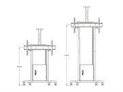 Multibrackets MB6775 Electric Height-Adjustable Display Trolley with Cam Shelf and Cabinet - Up to 42"-100" Screen Motorised Trolley Multibrackets