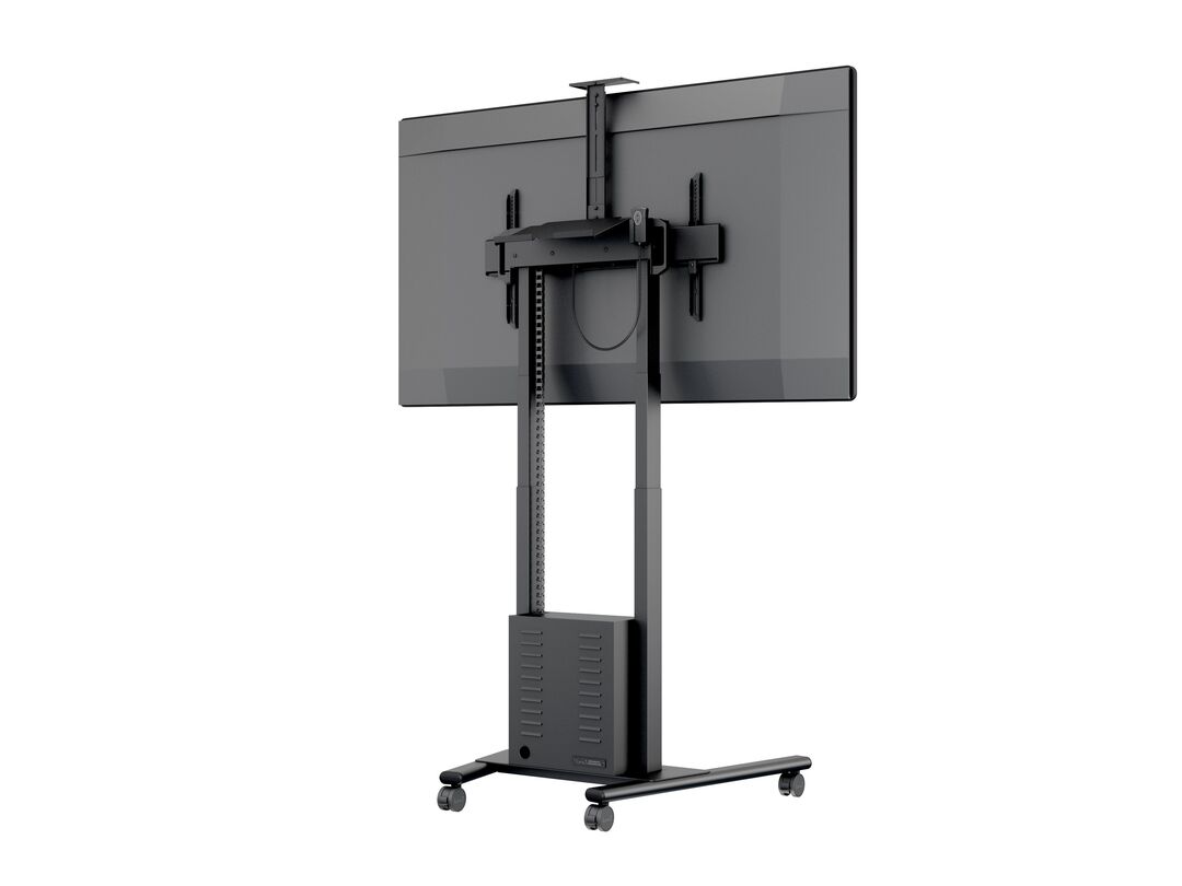 Multibrackets MB6775 Electric Height-Adjustable Display Trolley with Cam Shelf and Cabinet - Up to 42"-100" Screen Motorised Trolley Multibrackets