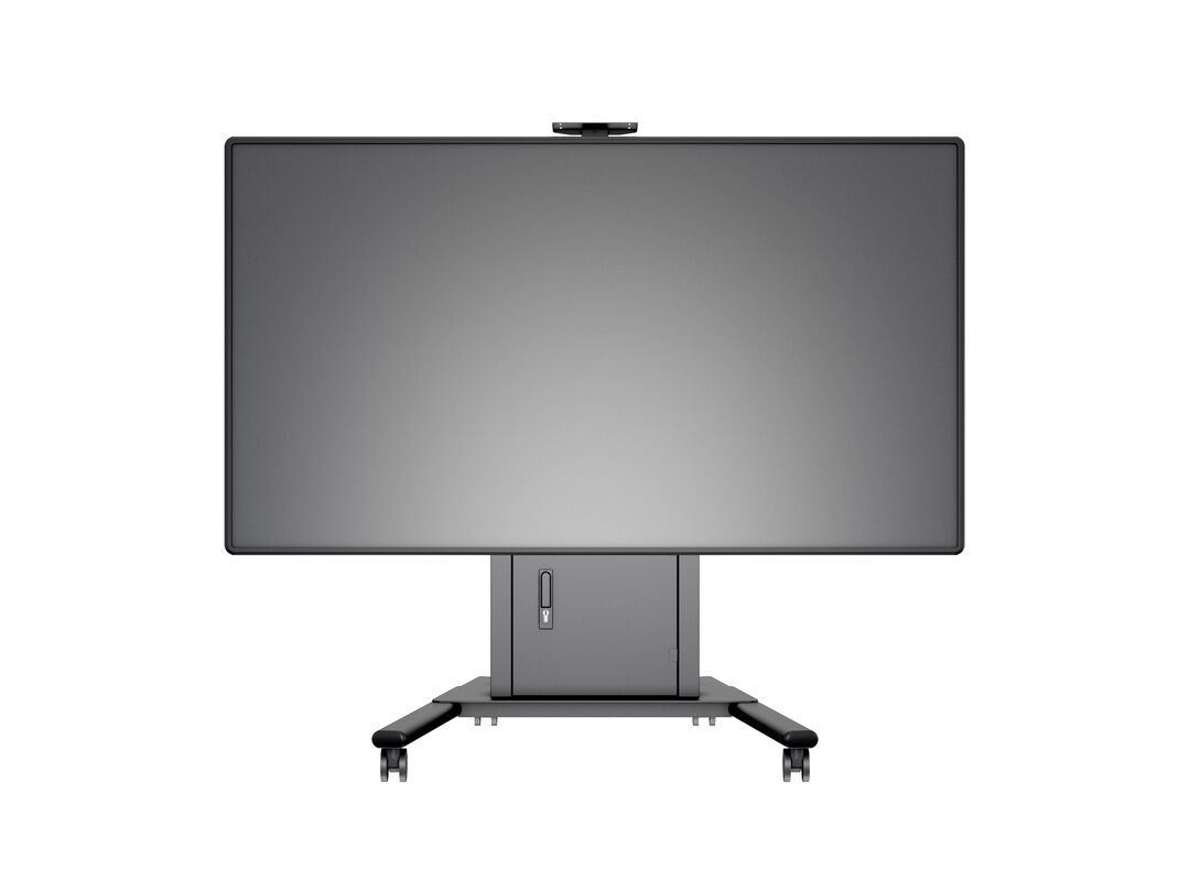 Multibrackets MB6775 Electric Height-Adjustable Display Trolley with Cam Shelf and Cabinet - Up to 42"-100" Screen