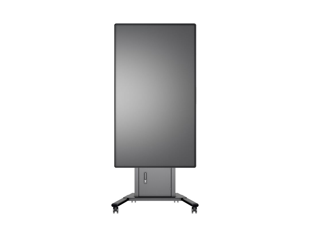 Multibrackets MB6775 Electric Height-Adjustable Display Trolley with Cam Shelf and Cabinet - Up to 42"-100" Screen