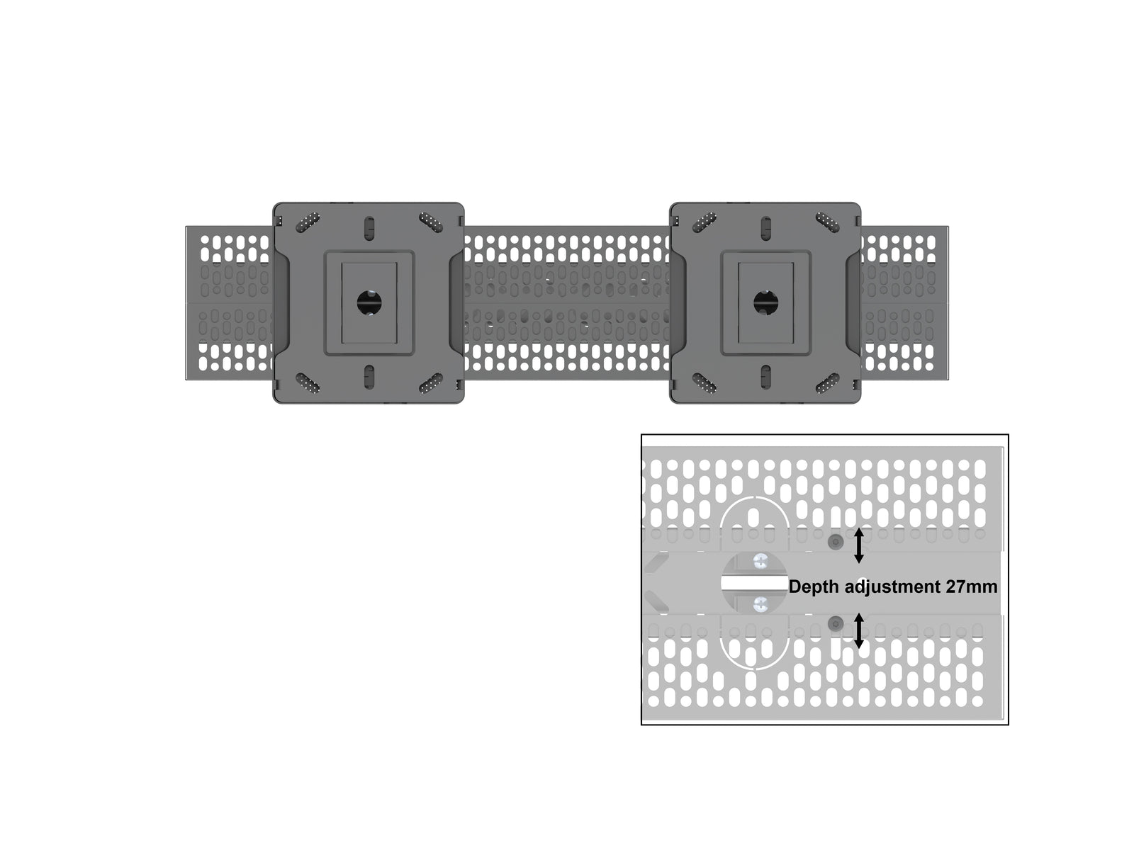 Multibrackets M Pro Series Enclosure 55" Ceiling Mount B2B Medium Black Signage Display Enclosures Multibrackets