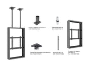 Multibrackets M Pro Series Enclosure 55" Ceiling Mount B2B Medium Black Signage Display Enclosures Multibrackets