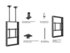Multibrackets M Pro Series Enclosure 55" Ceiling Mount B2B Medium Black Signage Display Enclosures Multibrackets