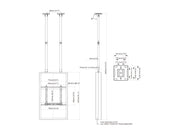 Multibrackets M Pro Series Enclosure 55" Ceiling Mount B2B Medium Black Signage Display Enclosures Multibrackets