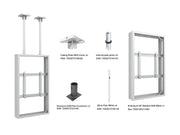 Multibrackets M Pro Series Enclosure 55" Ceiling Mount B2B Medium White Signage Display Enclosures Multibrackets