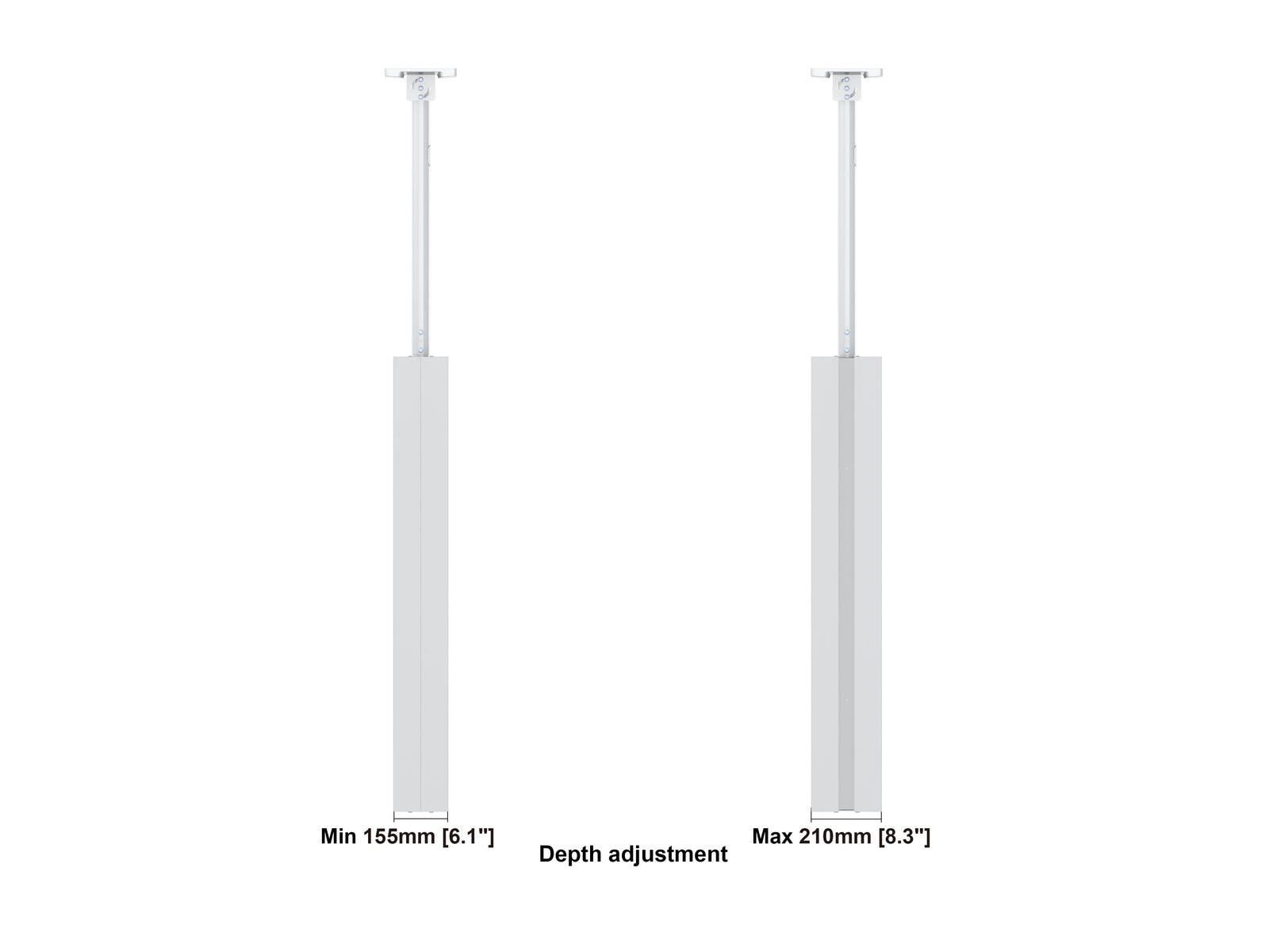 Multibrackets M Pro Series Enclosure 55" Ceiling Mount B2B Medium White Signage Display Enclosures Multibrackets