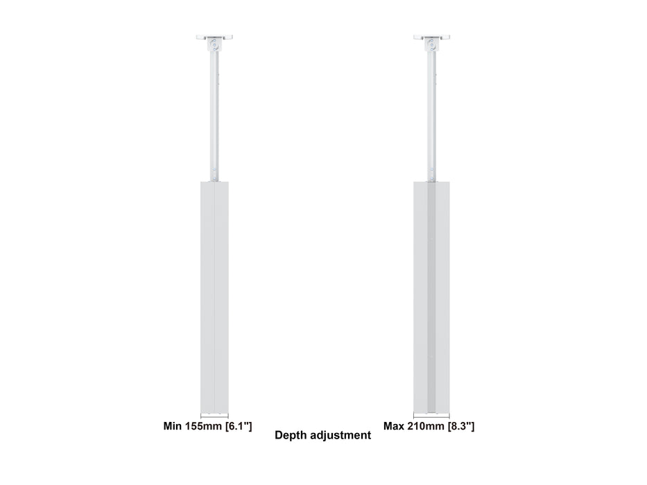 Multibrackets M Pro Series Enclosure 55" Ceiling Mount B2B Medium White Signage Display Enclosures Multibrackets