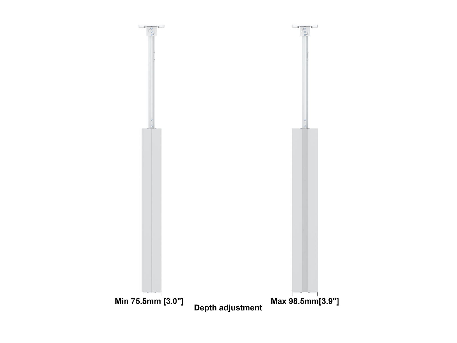 Multibrackets M Pro Series Enclosure 55" Ceiling Mount B2B Medium White Signage Display Enclosures Multibrackets