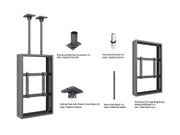 Multibrackets M Pro Series Enclosure 55" B2B High Brightness Wall Medium Black Signage Display Enclosures Multibrackets