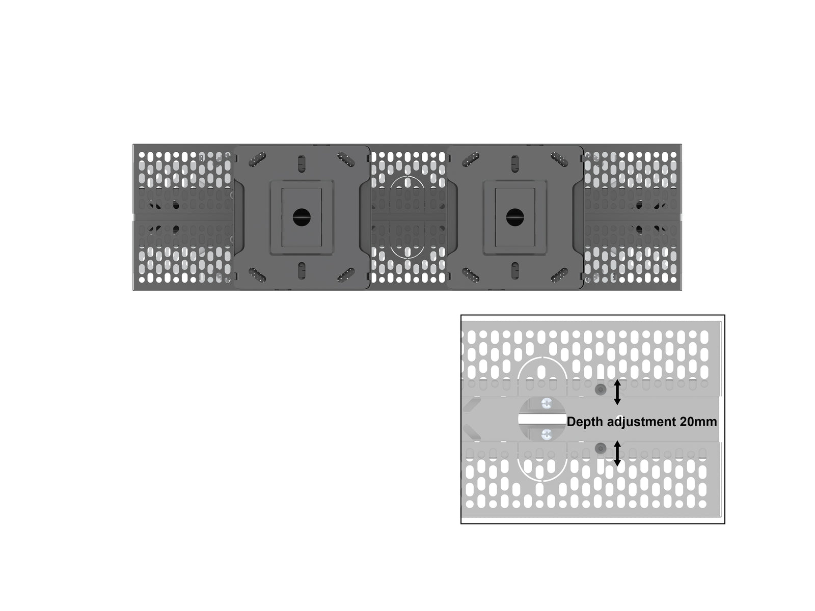 Multibrackets M Pro Series Enclosure 55" B2B High Brightness Wall Medium Black Signage Display Enclosures Multibrackets