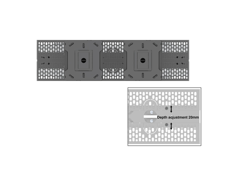 Multibrackets M Pro Series Enclosure 55" B2B High Brightness Wall Medium Black Signage Display Enclosures Multibrackets