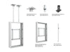 Multibrackets M Pro Series Enclosure 55" B2B High Brightness Wall Medium White Signage Display Enclosures Multibrackets