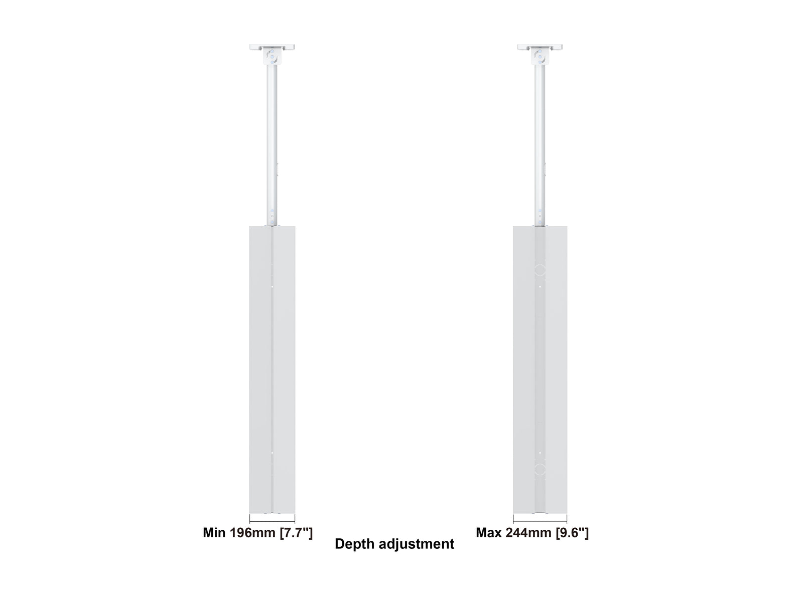 Multibrackets M Pro Series Enclosure 55" B2B High Brightness Wall Medium White Signage Display Enclosures Multibrackets