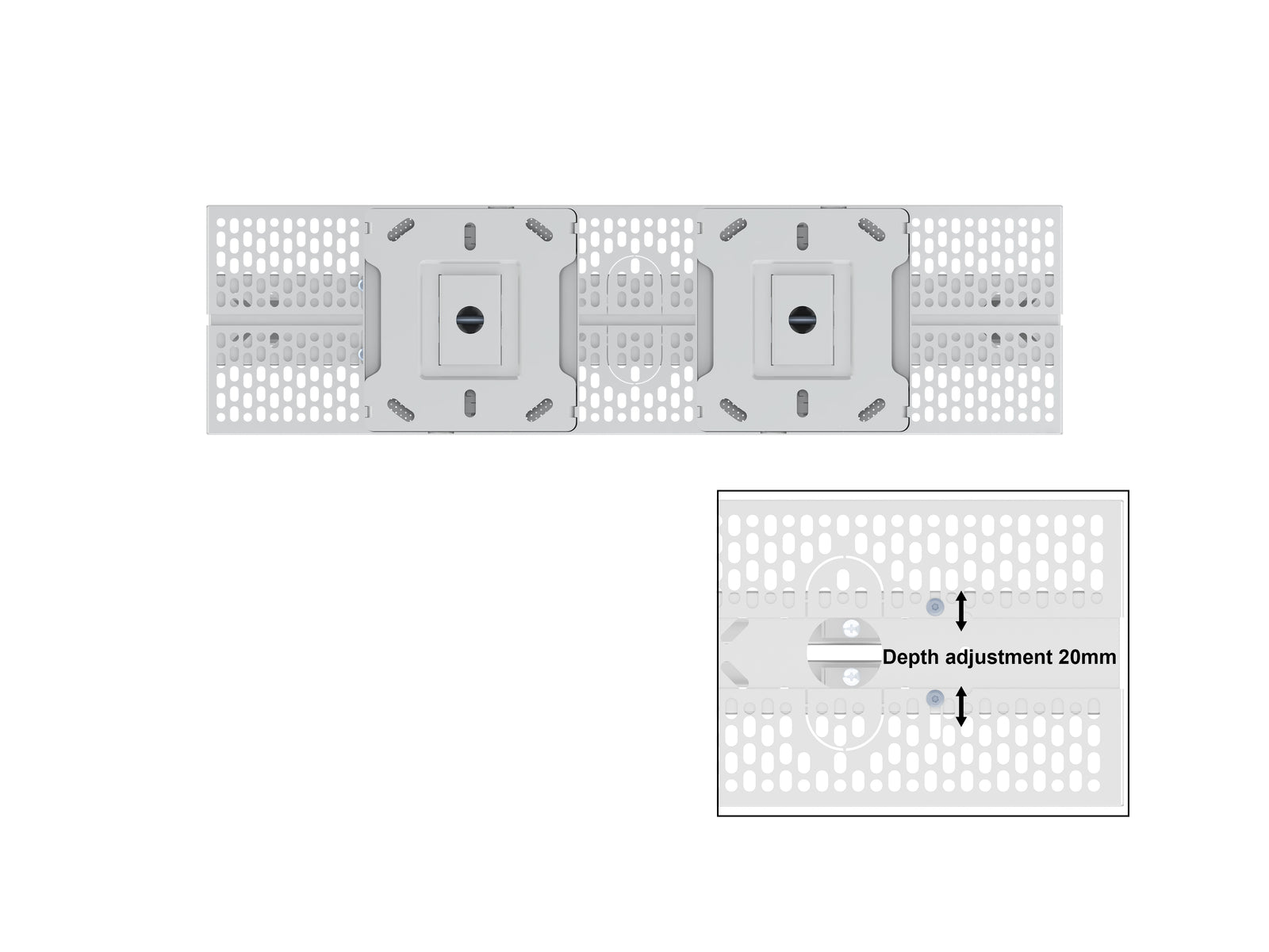 Multibrackets M Pro Series Enclosure 55" B2B High Brightness Wall Medium White Signage Display Enclosures Multibrackets